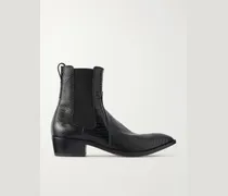 Dagger Lizard-Effect Leather Chelsea Boots