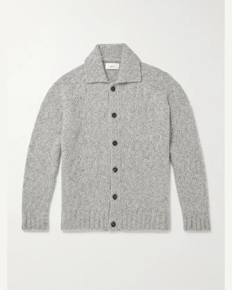 MR P. Cardigan aus einer Alpakawollmischung Grau