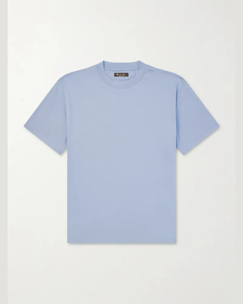 Loro Piana Ray Cotton-Jersey T-Shirt Gray