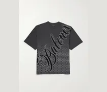 Logo-Appliquéd Printed Cotton-Jersey T-Shirt