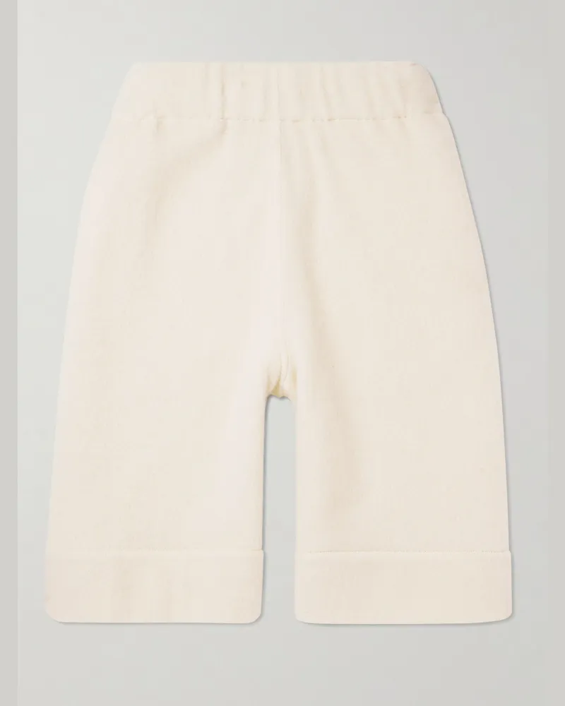 Jil Sander Weit geschnittene Shorts aus einer gebürsteten Alpakawoll-Baumwollmischung Neutral