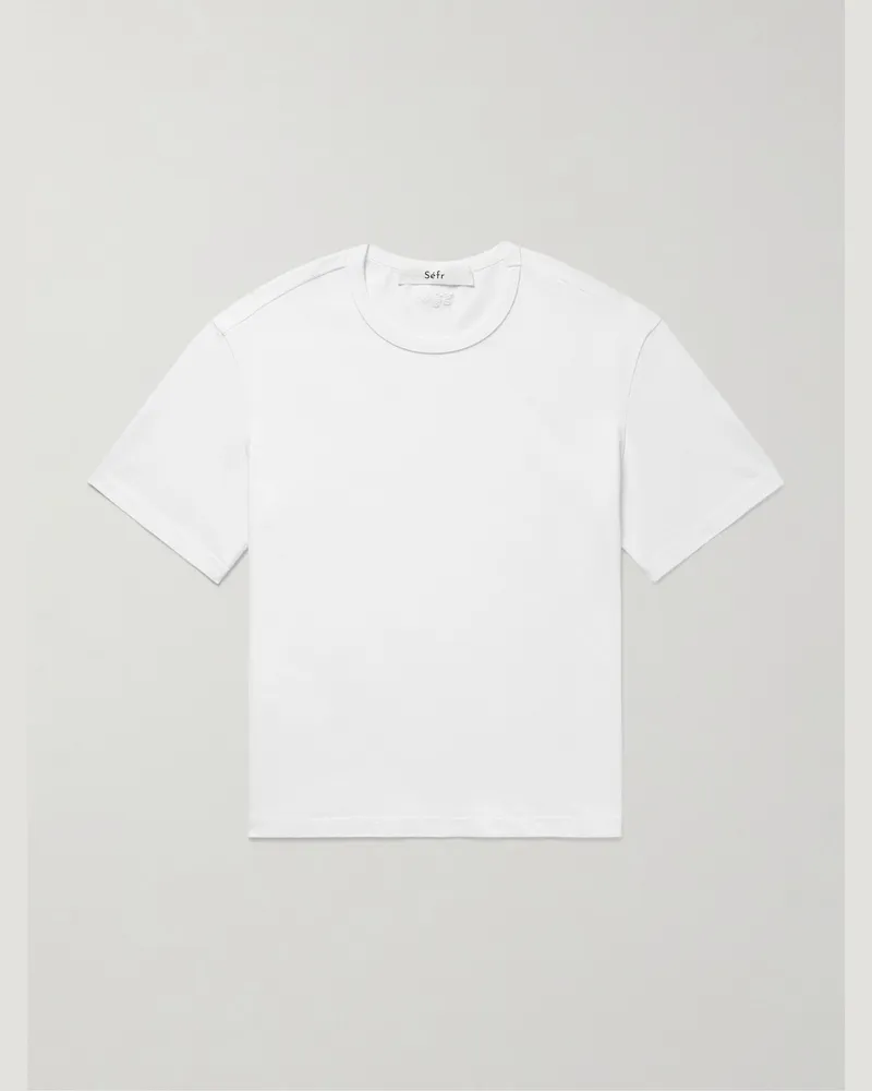 Séfr Mauro T-Shirt aus Biobaumwoll-Jersey Weiß