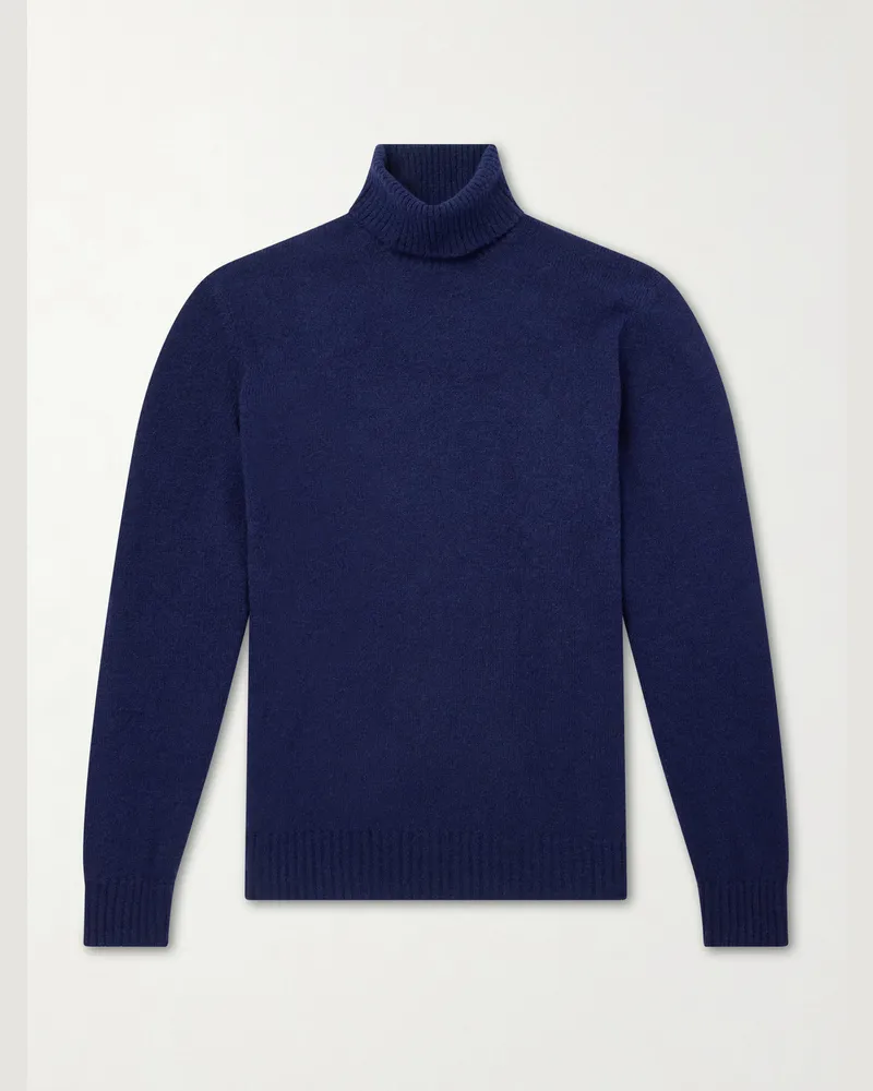 Brunello Cucinelli Alpaca-Blend Rollneck Sweater Blue