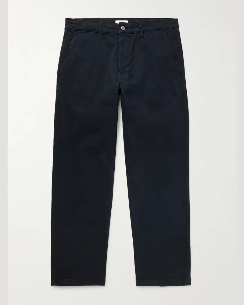 NN 07 Aden 1923 Straight-Leg Organic Cotton-Blend Twill Chinos Blue