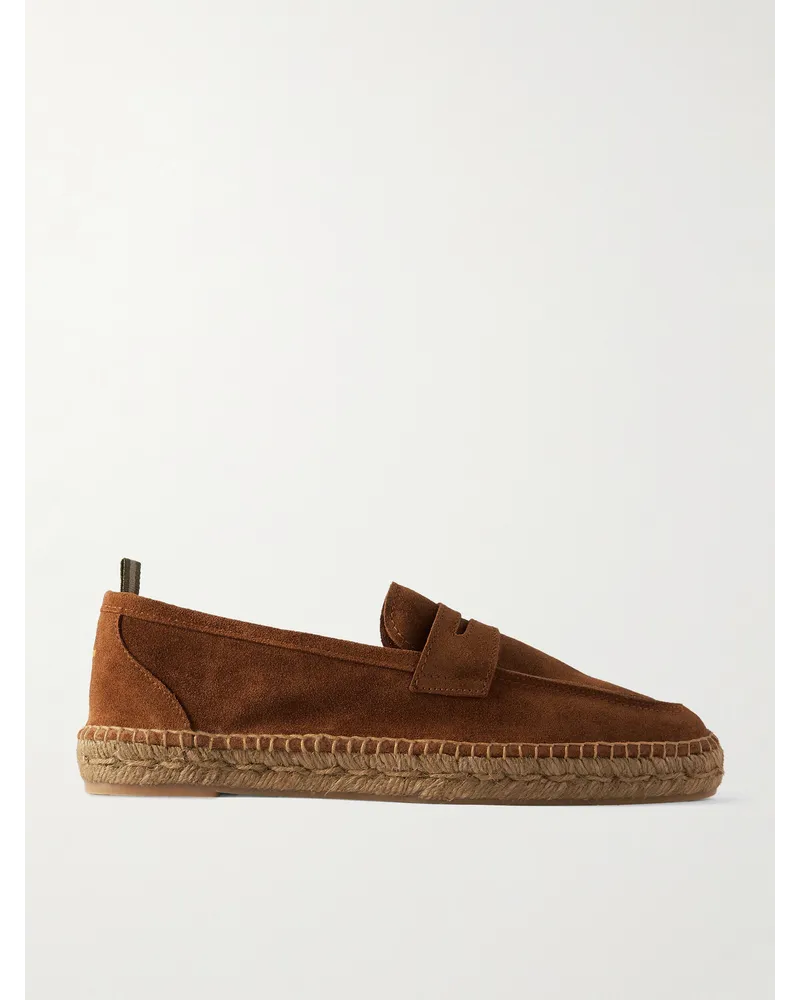 Castañer Nacho Espadrilles aus Veloursleder Braun