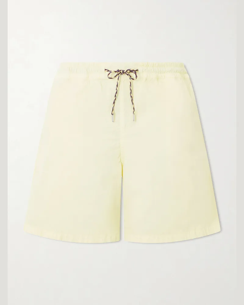 A Kind Of Guise Volta Straight-Leg Shell Drawstring Shorts Yellow