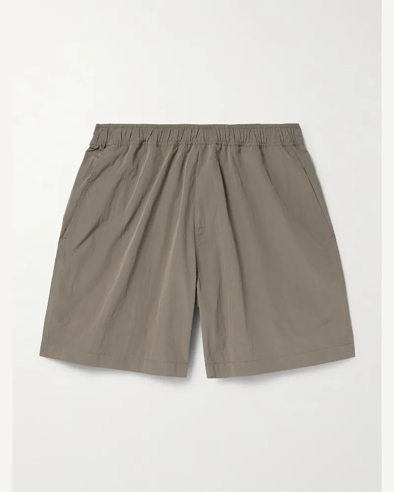 SSAM Wide-Leg Shell Shorts Green