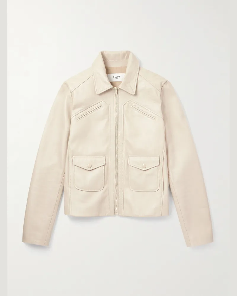 Celine Blouson aus Leder Neutral