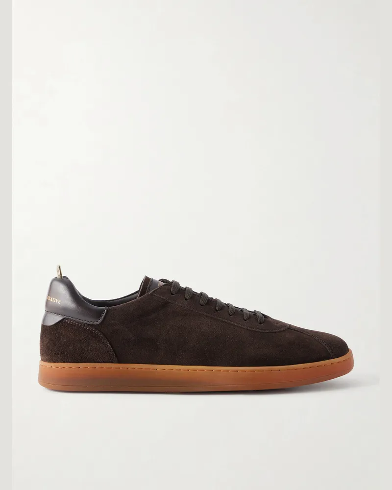 Officine Creative Italia Halo 003 Suede Sneakers Brown