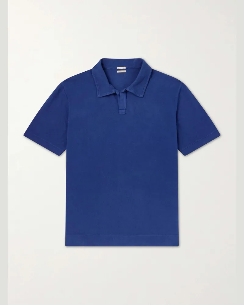 Massimo Alba Aruba Cotton-Piqué Polo Shirt Blue