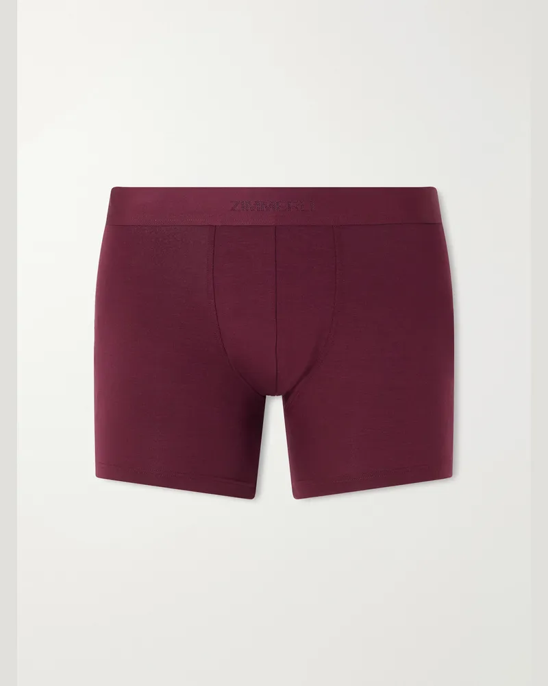 Zimmerli Pureness Stretch-Micro Modal Boxer Briefs Purple