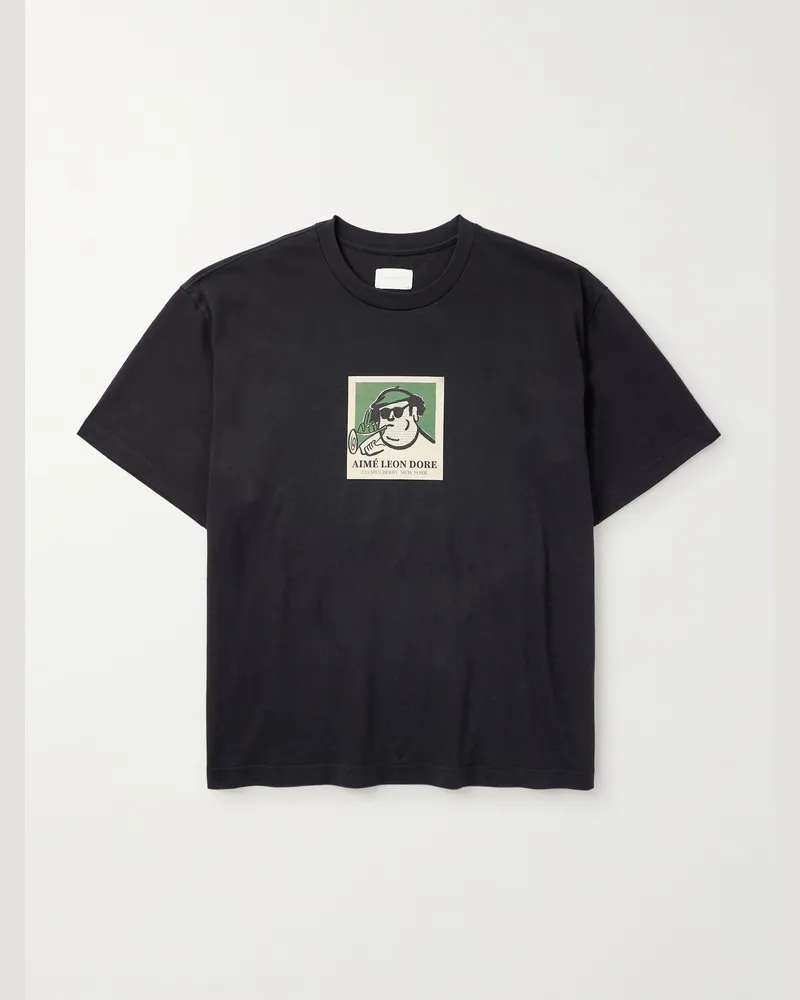 Aimé Leon Dore Musician T-Shirt aus Baumwoll-Jersey mit Print Schwarz