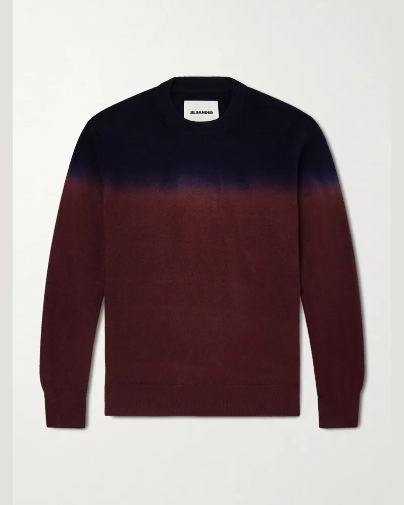 Jil Sander Pullover aus Wolle mit Farbverlauf Burgunder