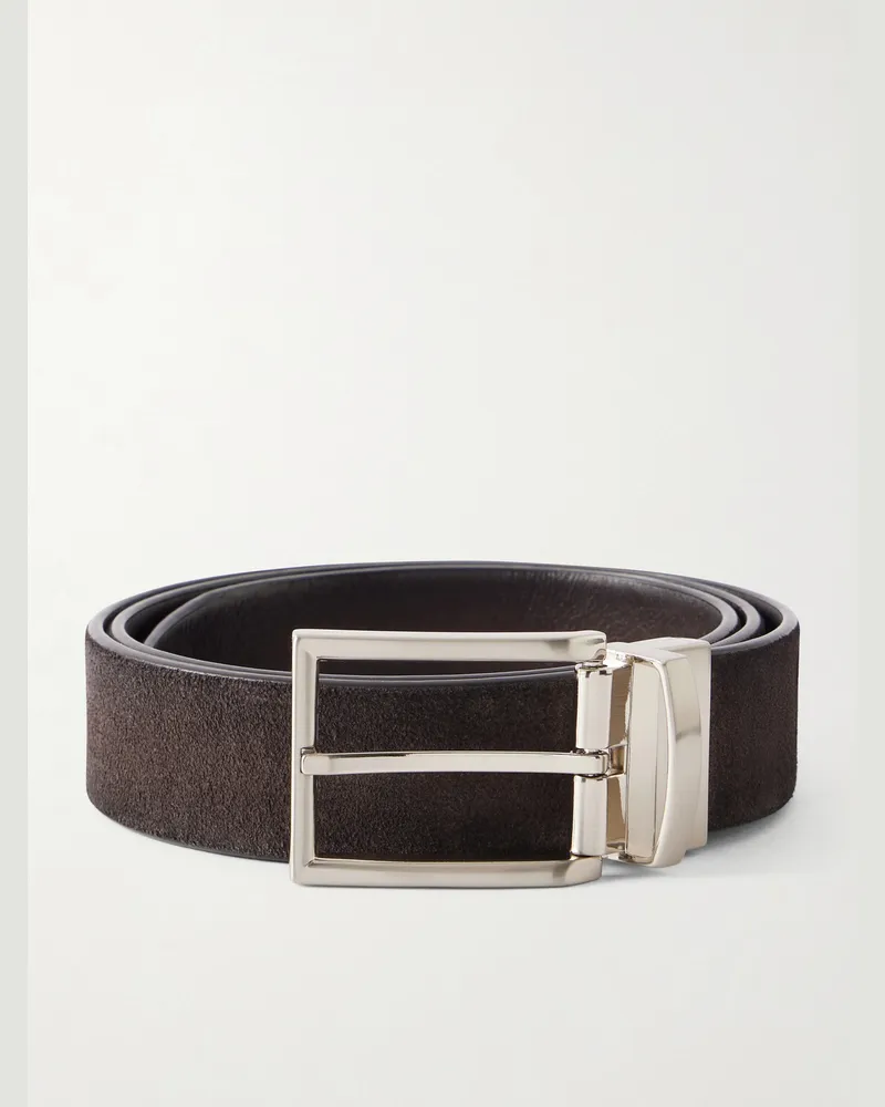 Officine Creative Italia 3.5cm Suede Belt Brown