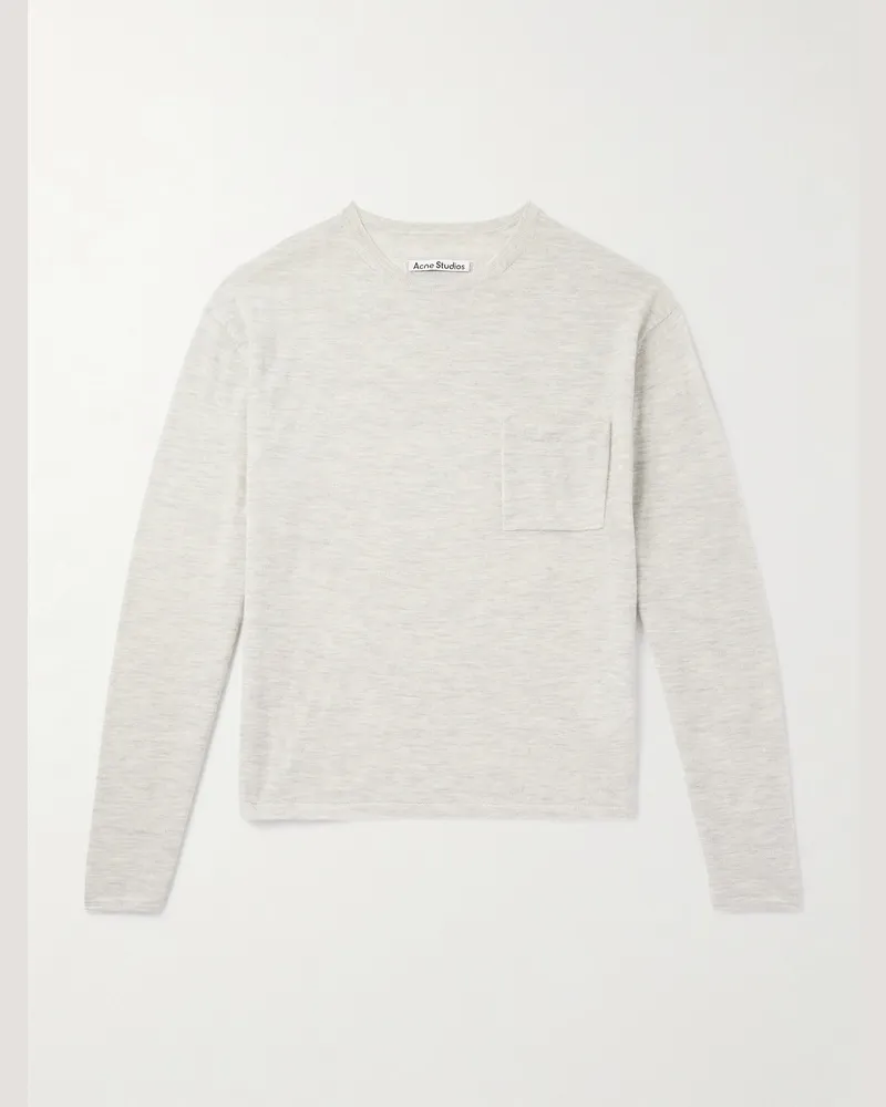 Acne Studios Kluna Pullover aus Kaschmir mit Logoapplikation Grau