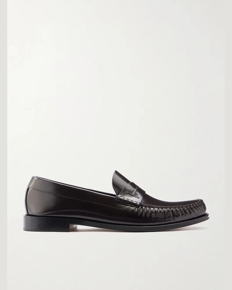 Tom Ford Loafers aus glänzendem Leder Braun