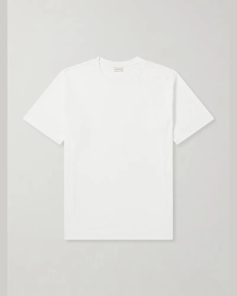 Dries van Noten Cotton-Jersey T-Shirt White