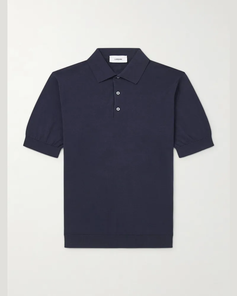 LARDINI Polohemd aus Baumwolle Blau