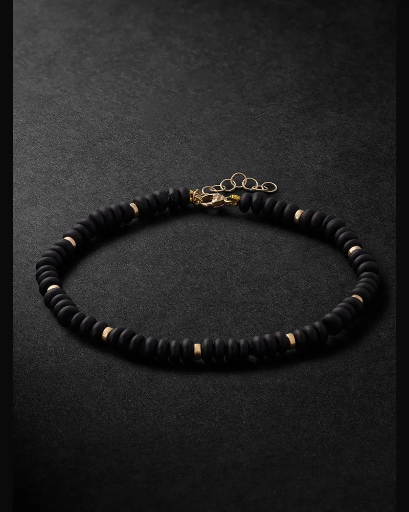 JIA JIA Armband mit Details aus Gold und Onyx Gold