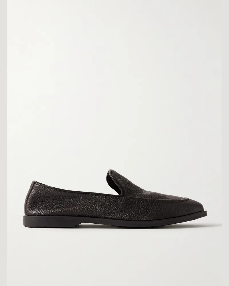 George Cleverley Cornwall Full-Grain Deerskin Loafers Brown