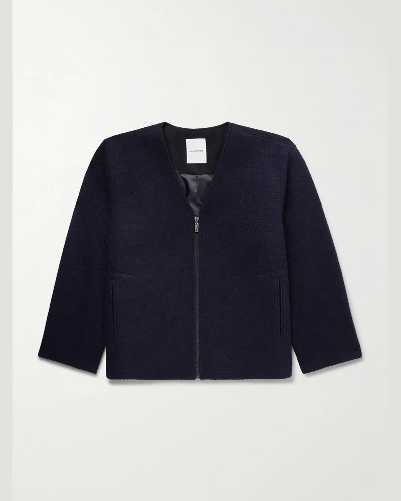 LE 17 SEPTEMBRE Jacke aus Bouclé aus einer Wollmischung Blau