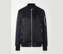 Classic Flight Satin Bomber Jacket