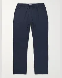 Derek Rose Basel Stretch Micro Modal Jersey Lounge Trousers Blau