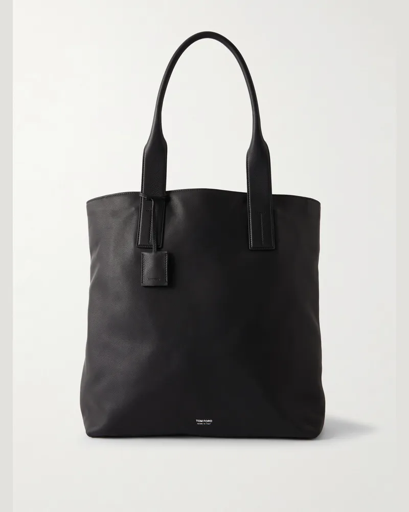 Tom Ford North-South Tote aus Leder Schwarz