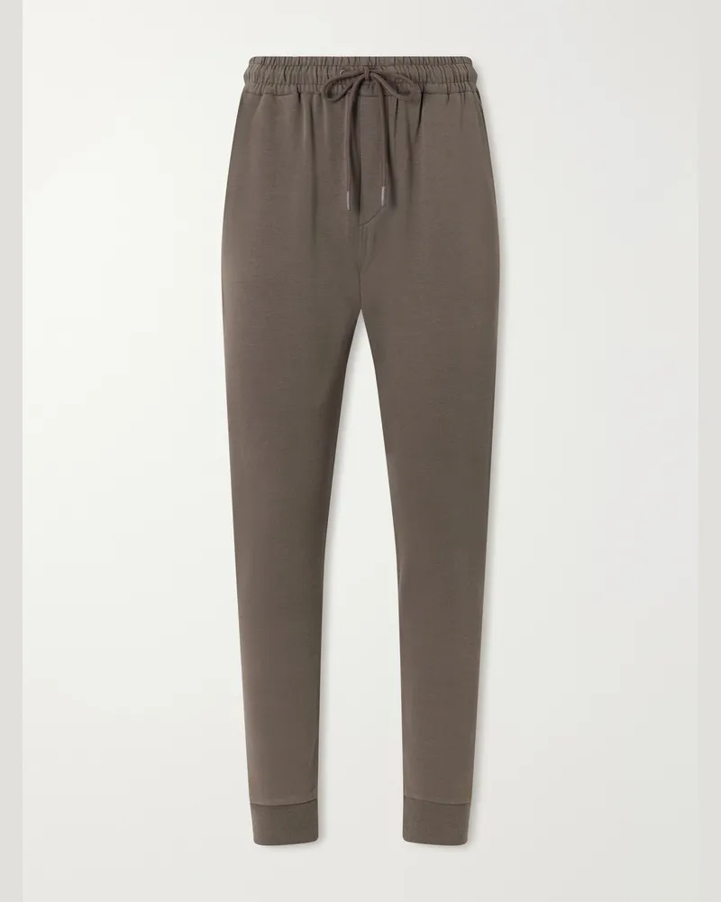 Zimmerli Stretch Modal and Cotton-Blend Jersey Pyjama Trousers Brown