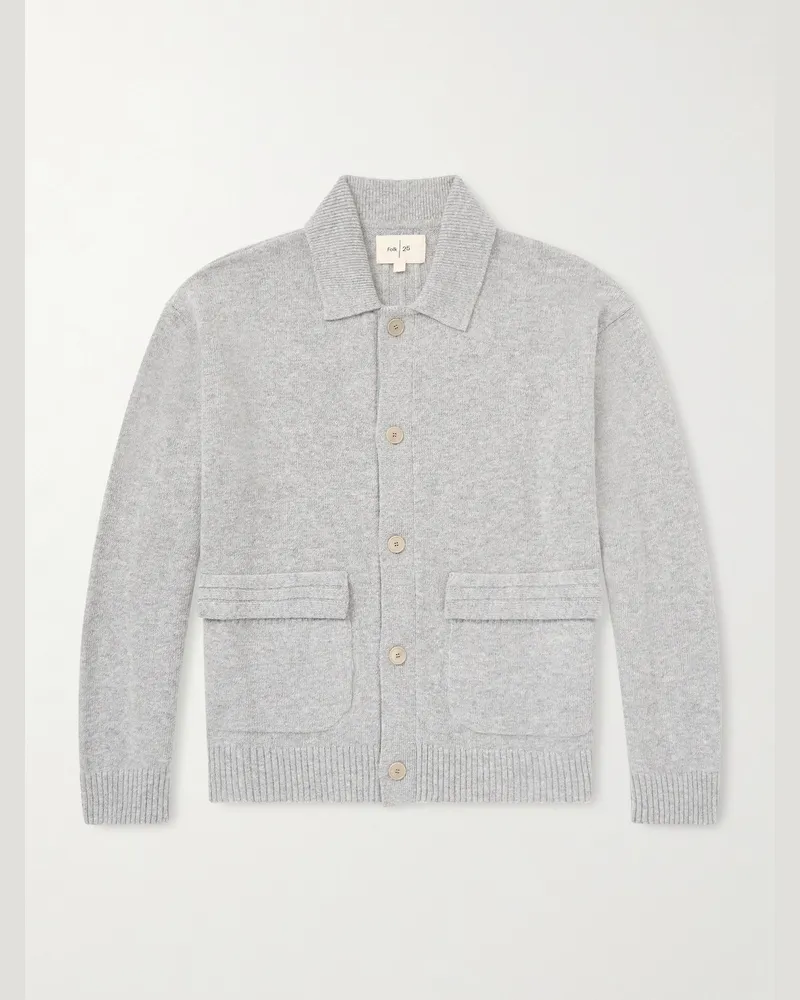 Folk Knitted Cardigan Gray