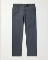 RRL Officer's schmal und gerade geschnittene Chino aus Baumwoll-Twill Blau