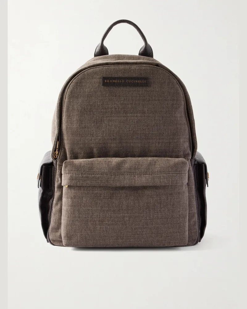 Brunello Cucinelli Leather Backpack Brown