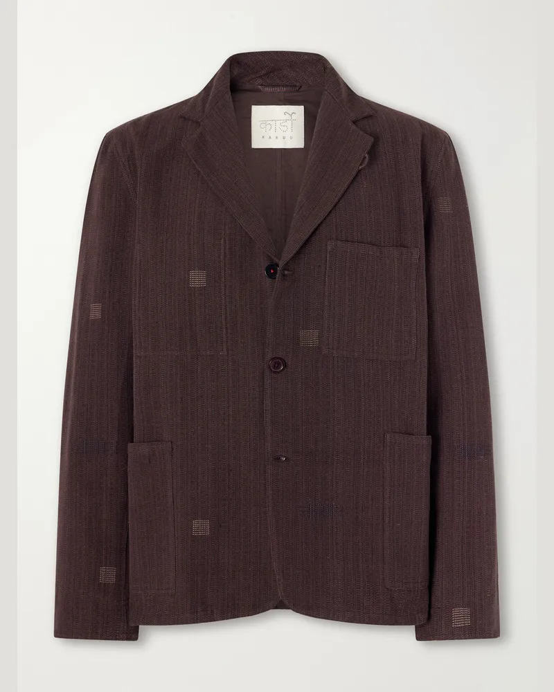 KARDO Somesh Cotton Suit Jacket Brown