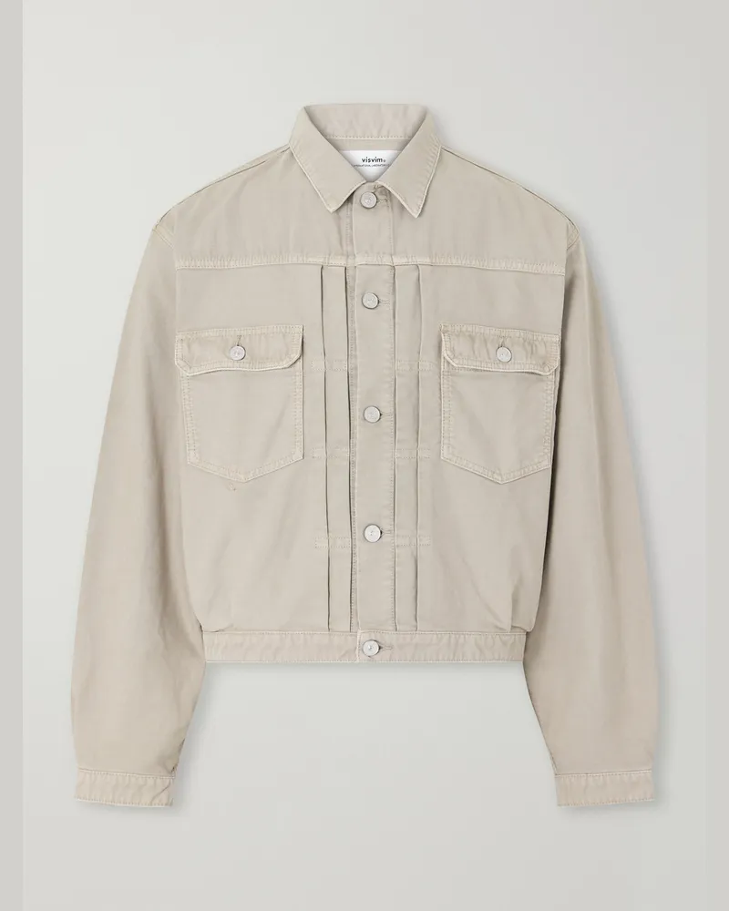 Visvim 101XX Embroidered Garment-Dyed Corduroy Jacket Neutrals