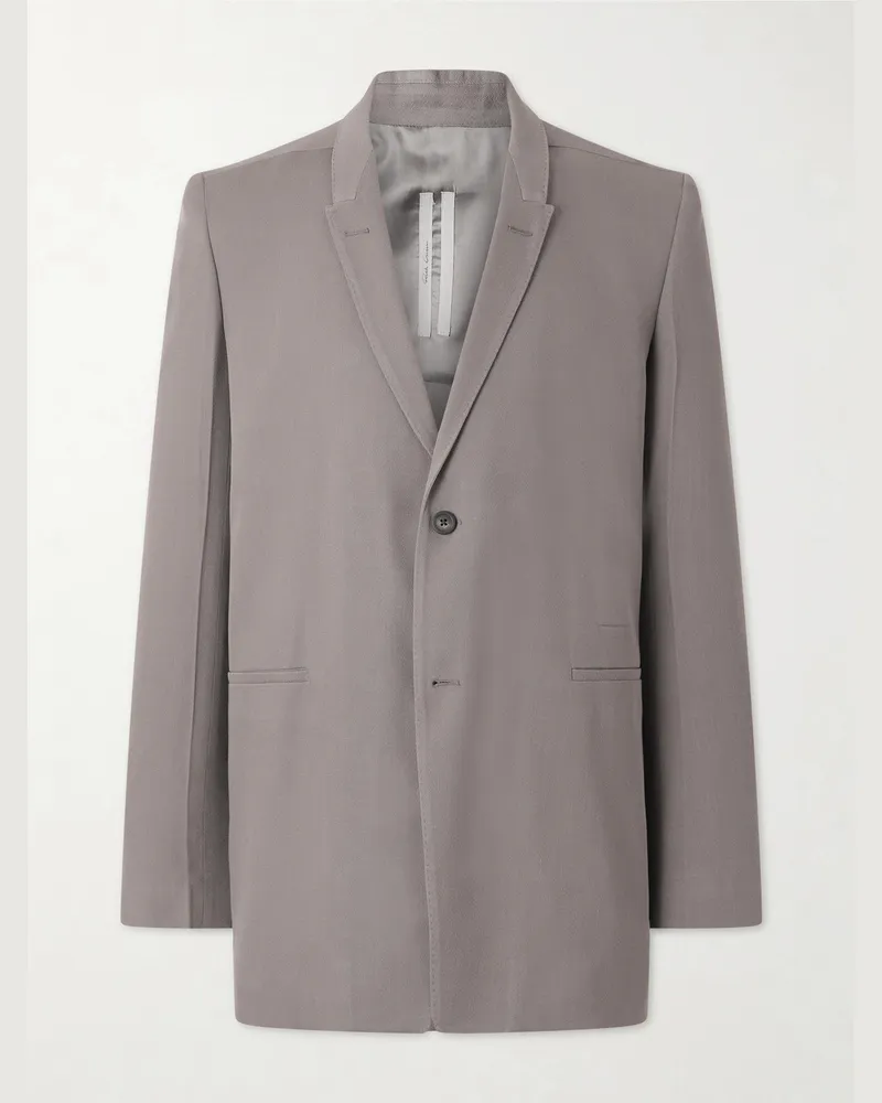 Rick Owens Wool Blazer Gray