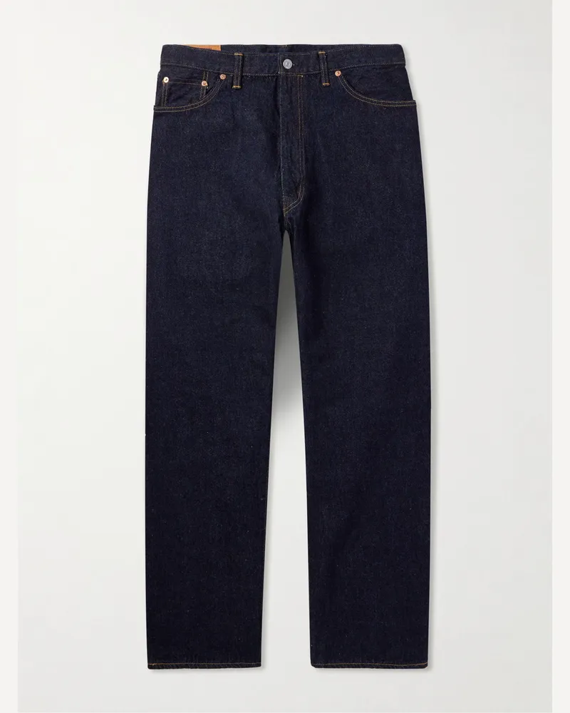 Kaptain Sunshine Straight-Leg Selvedge Jeans Blue