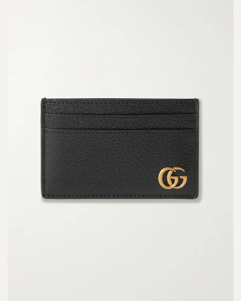 Gucci GG Marmont Full-Grain Leather Cardholder Schwarz