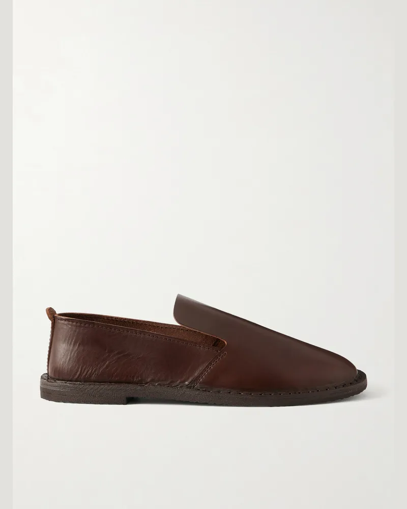 De Bonne Facture Steve Mono Leather Loafers Brown