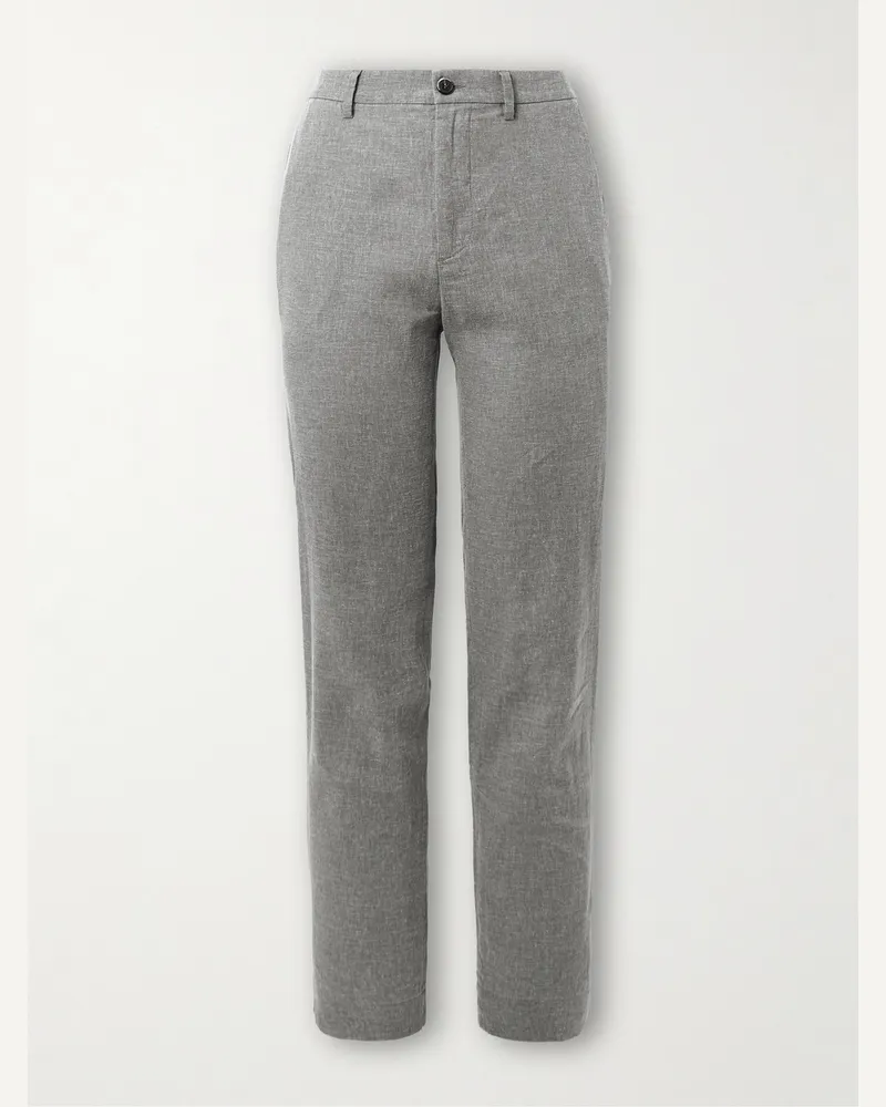 BARENA Pinco schmal zulaufende Hose aus einer Leinenmischung Grau