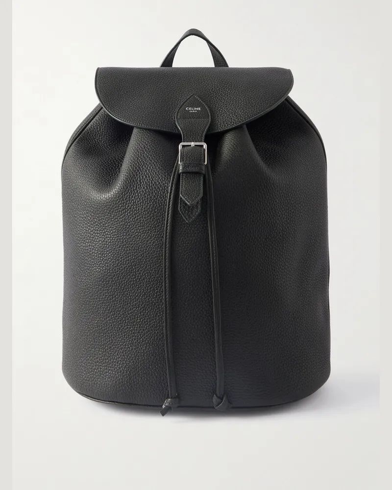 Celine Rucksack aus vollnarbigem Leder Grün