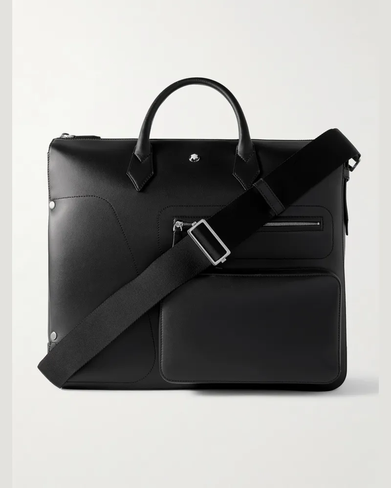 Montblanc 24/7 Aktentasche aus Leder Schwarz