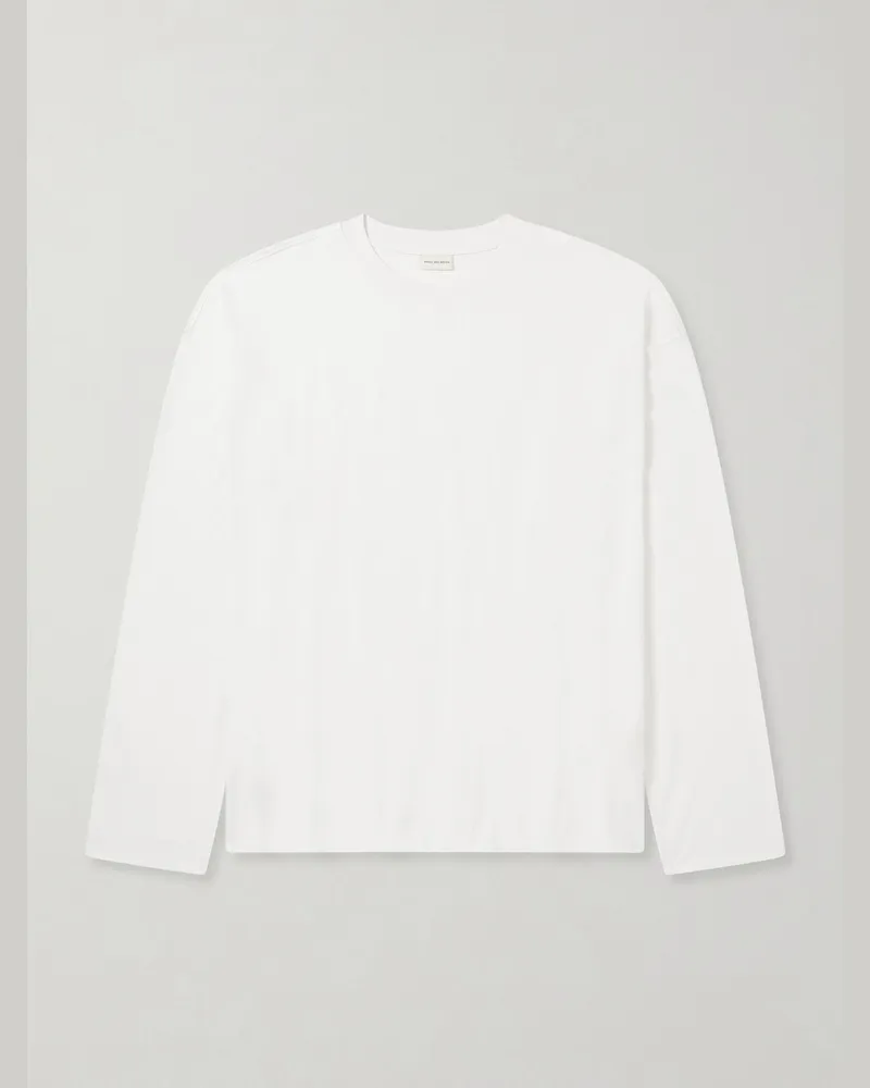 Dries van Noten T-Shirt aus Baumwoll-Jersey Weiß