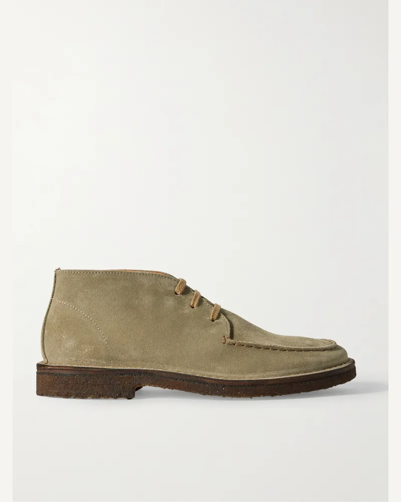 Drake's Crosby Chukka-Stiefel aus Veloursleder Neutral