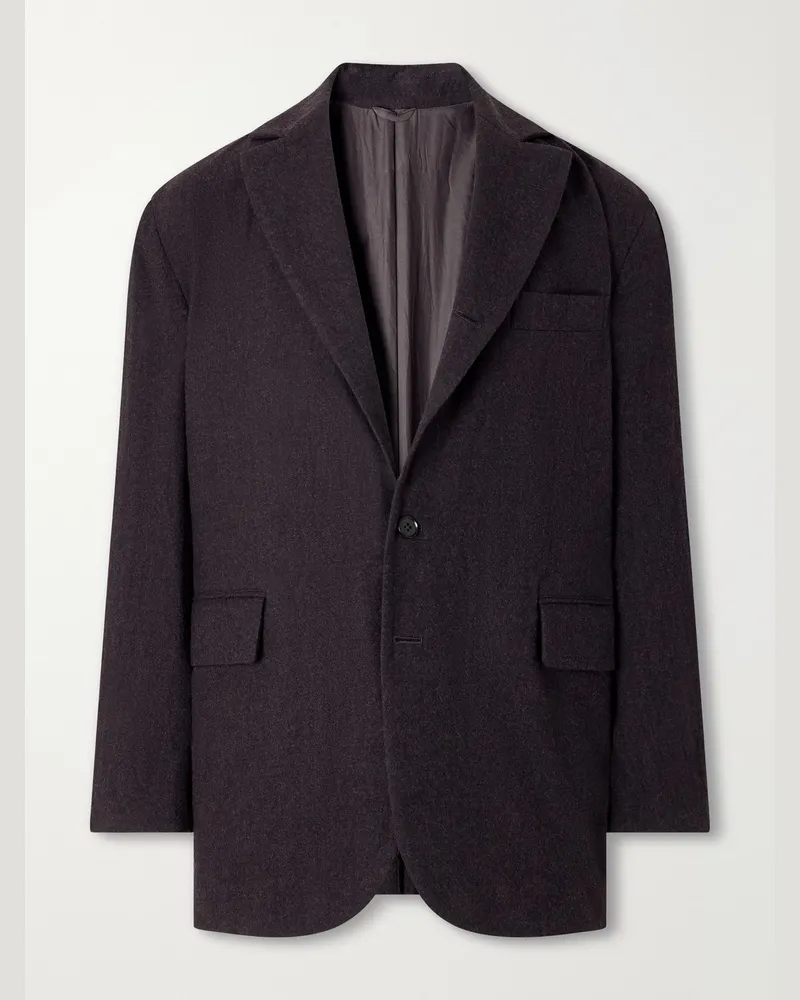 Kaptain Sunshine Brushed-Wool Suit Jacket Brown