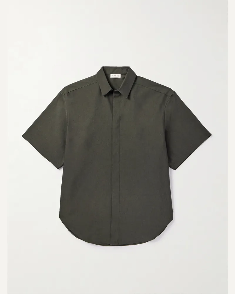 Fear of God Oversized-Hemd aus Oxford aus einer Stretch-Baumwoll-Wollmischung Schwarz