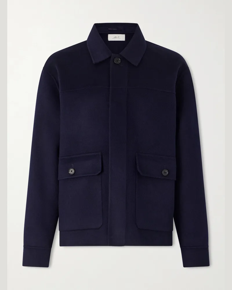 MR P. Double-Faced Cashmere Chore Jacket Blue