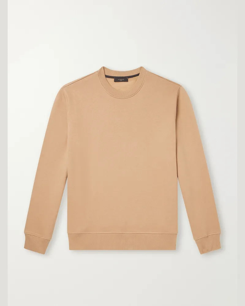 Slowear Zanone Cotton and Cashmere-Blend Jersey Sweatshirt Neutrals