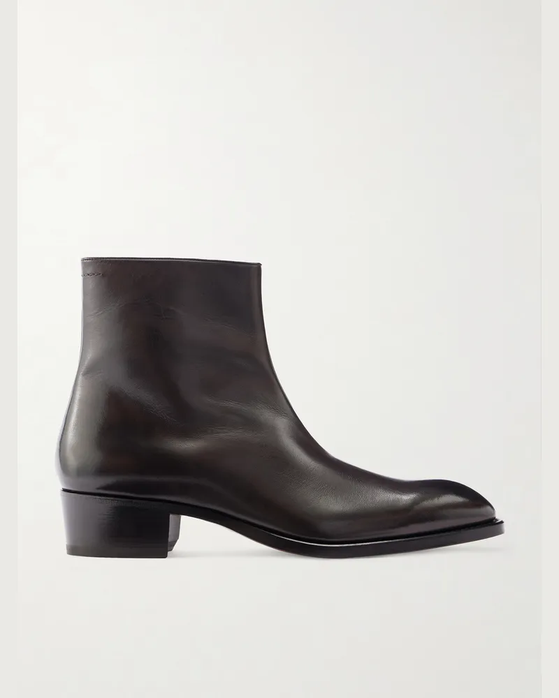 Tom Ford Stiefel aus Leder Schwarz