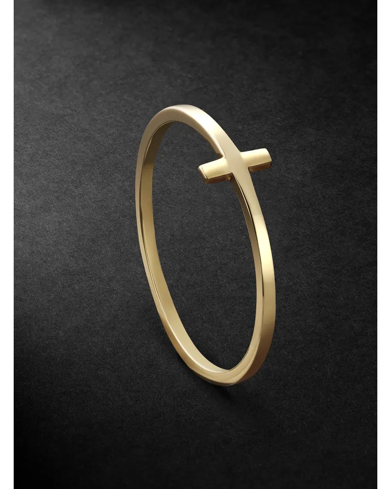 Sydney Evan Cross Ring aus Gold Gold