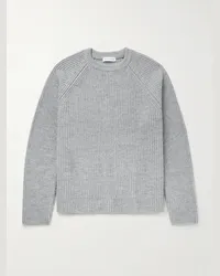 FRANKIE Shop Carter Pullover aus einer Merinowollmischung in Rippstrick Grau